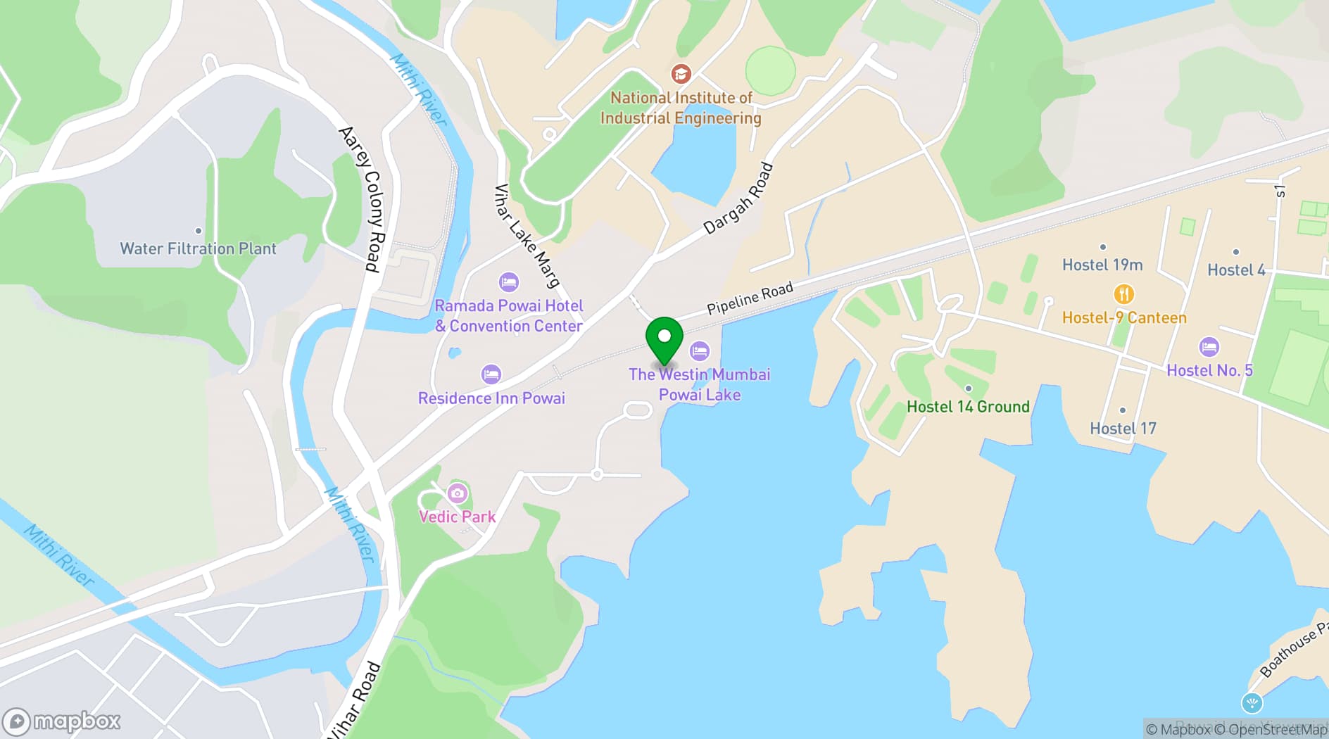 Map showing Renaissance Mumbai Convention Centre Hotel