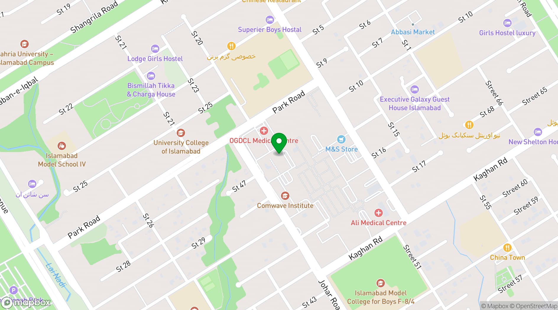 Map showing Al-Maida Business Network