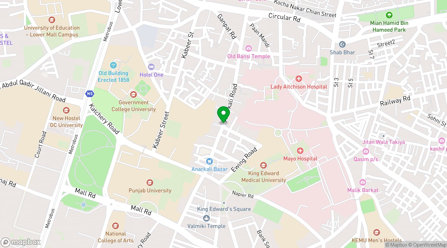 Map showing Pak Tea House