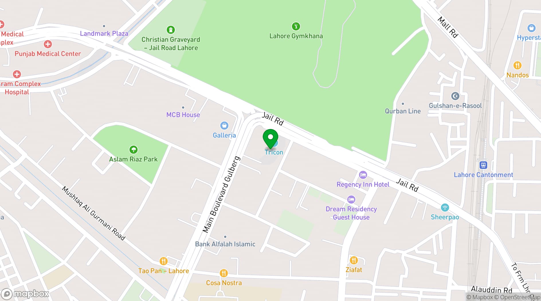 Map showing Regus Office Space