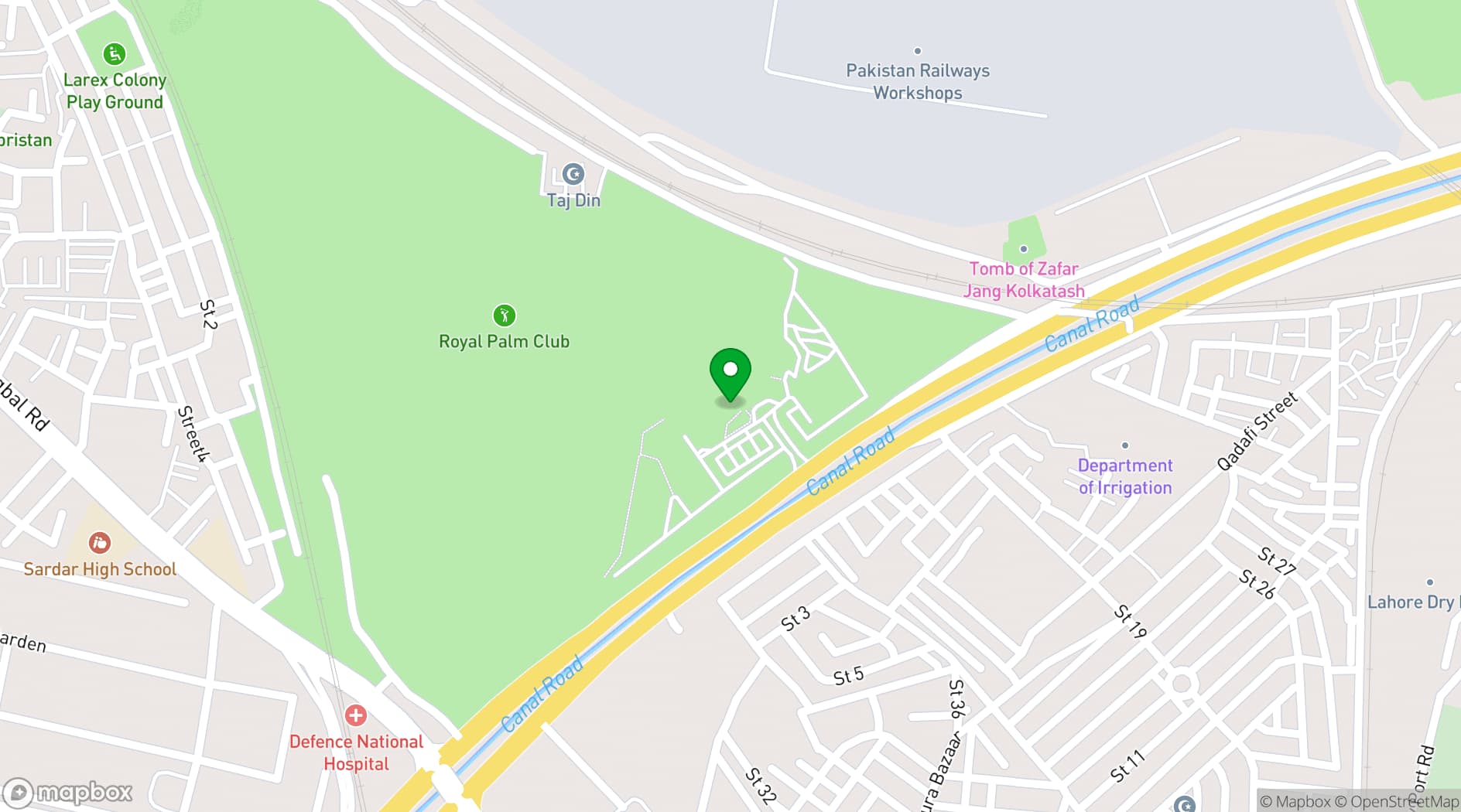 Map showing Royal Palm Golf & Country Club