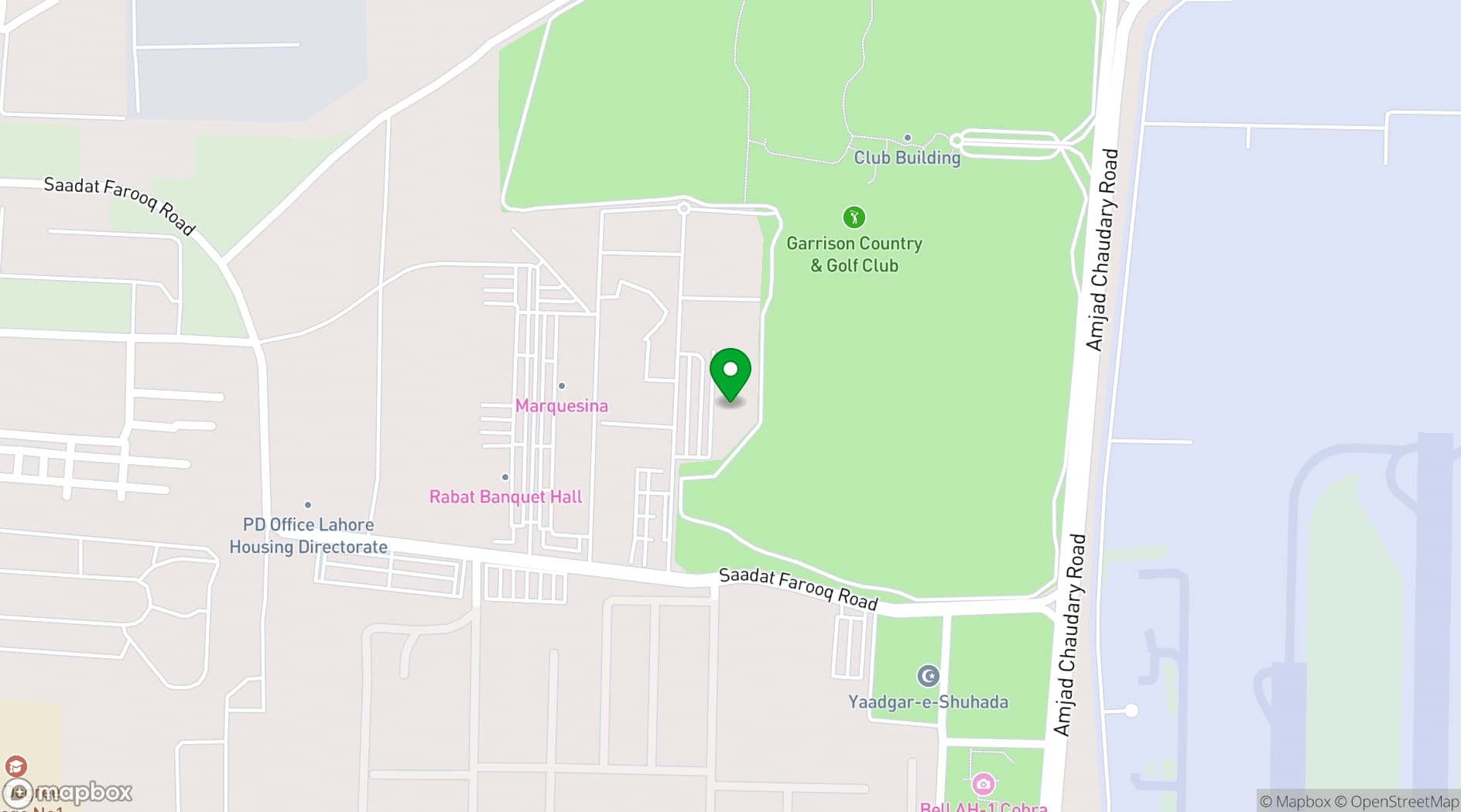 Map showing Grand Pavilion Banquet