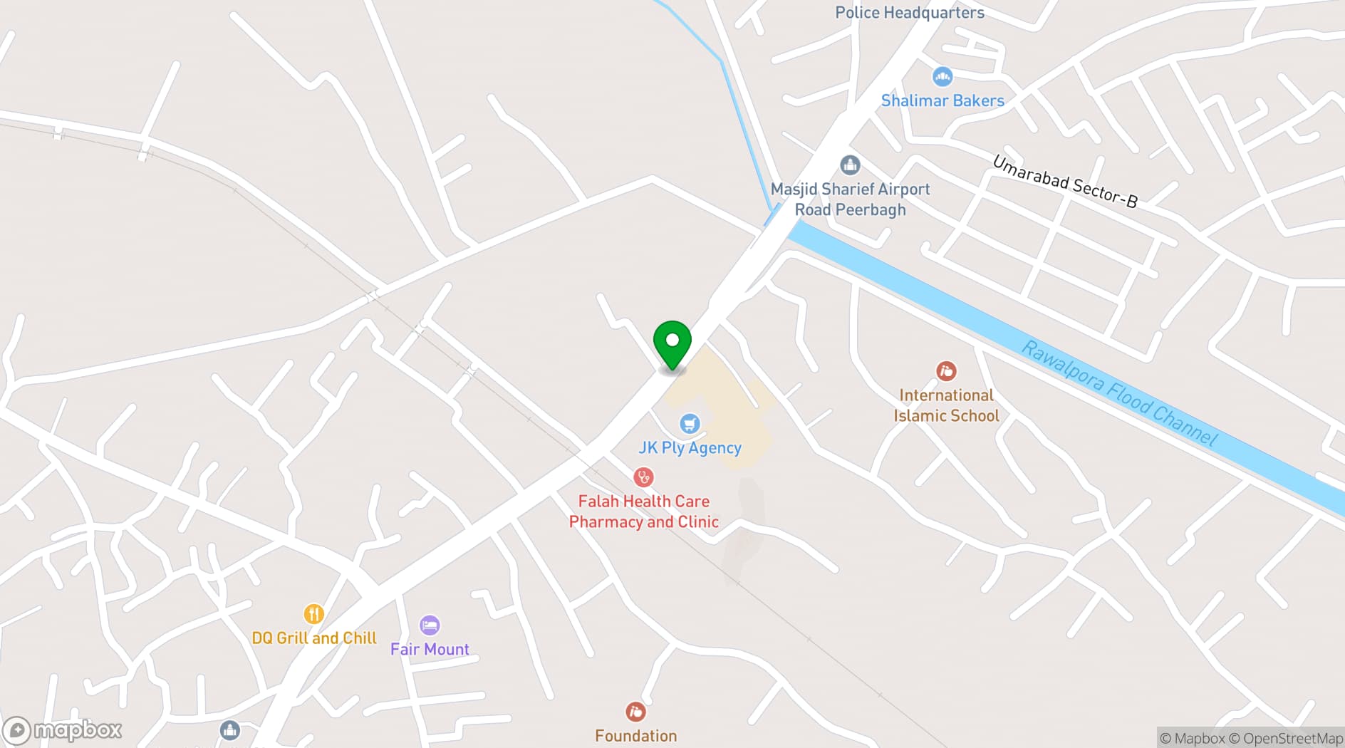 Map showing Crown Prince Hotel