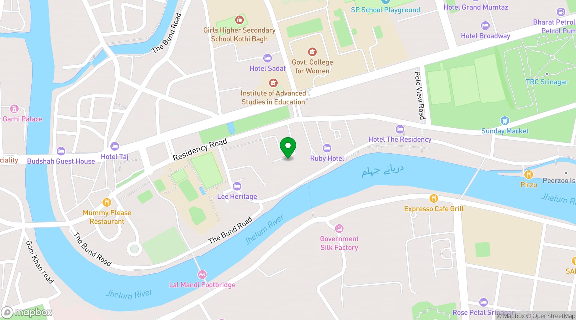 Map showing Hotel Regal Palace