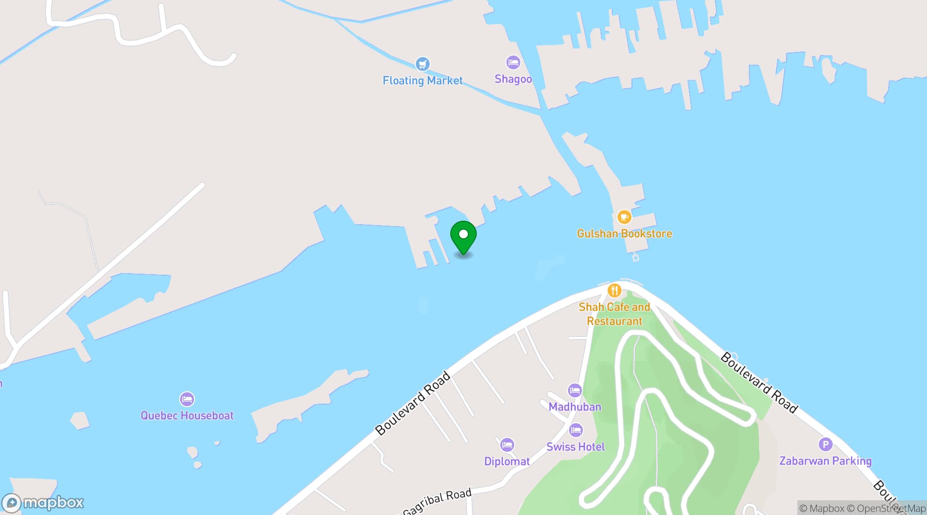 Map showing Group Of Houseboats