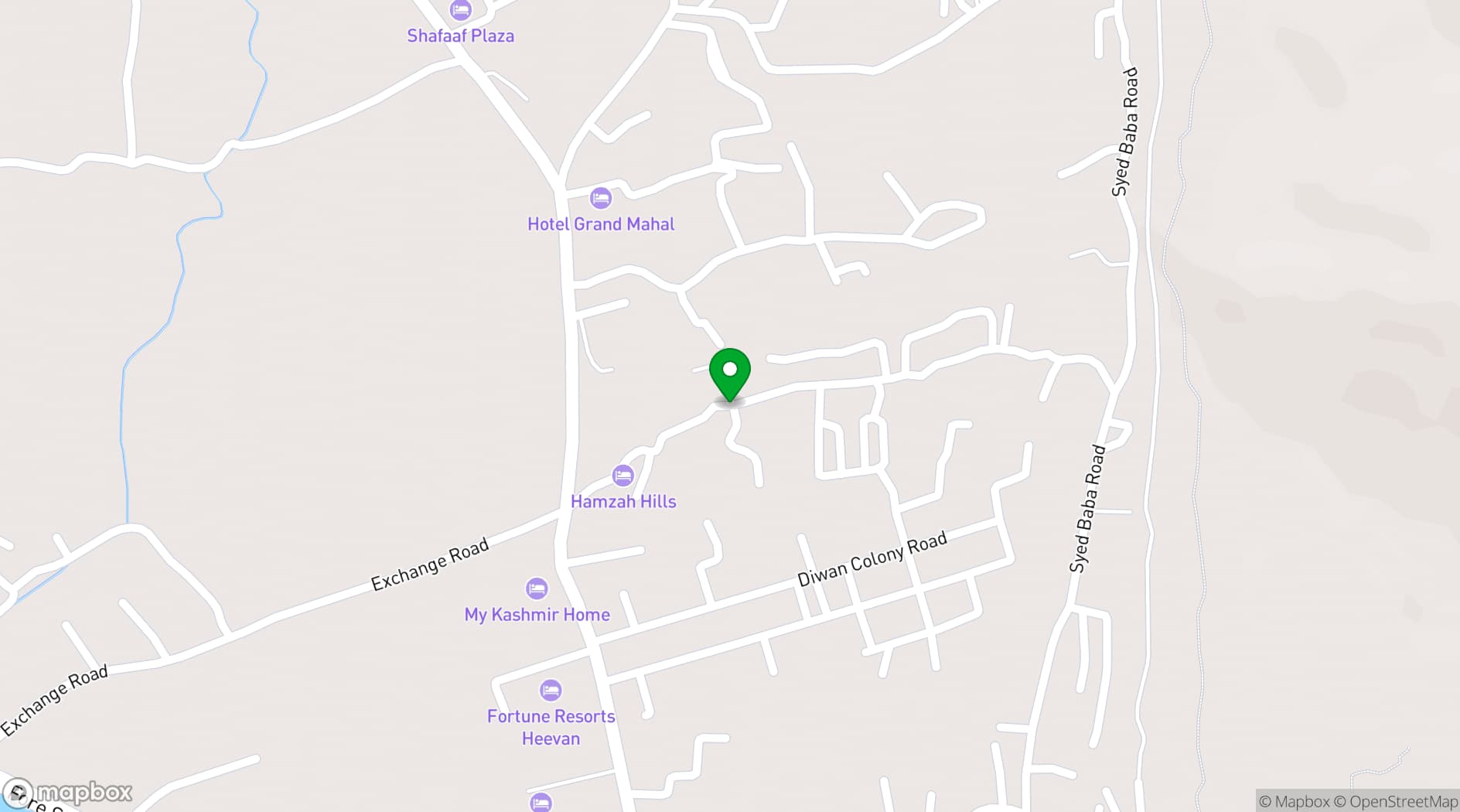 Map showing Hotel SADAF