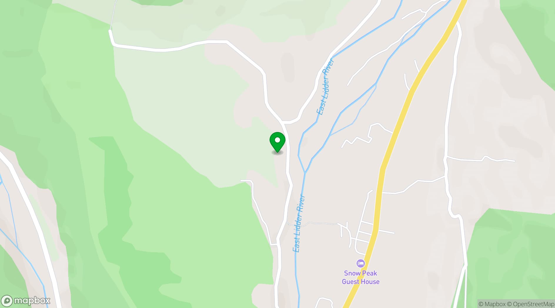 Map showing Hillside Resort and Spa