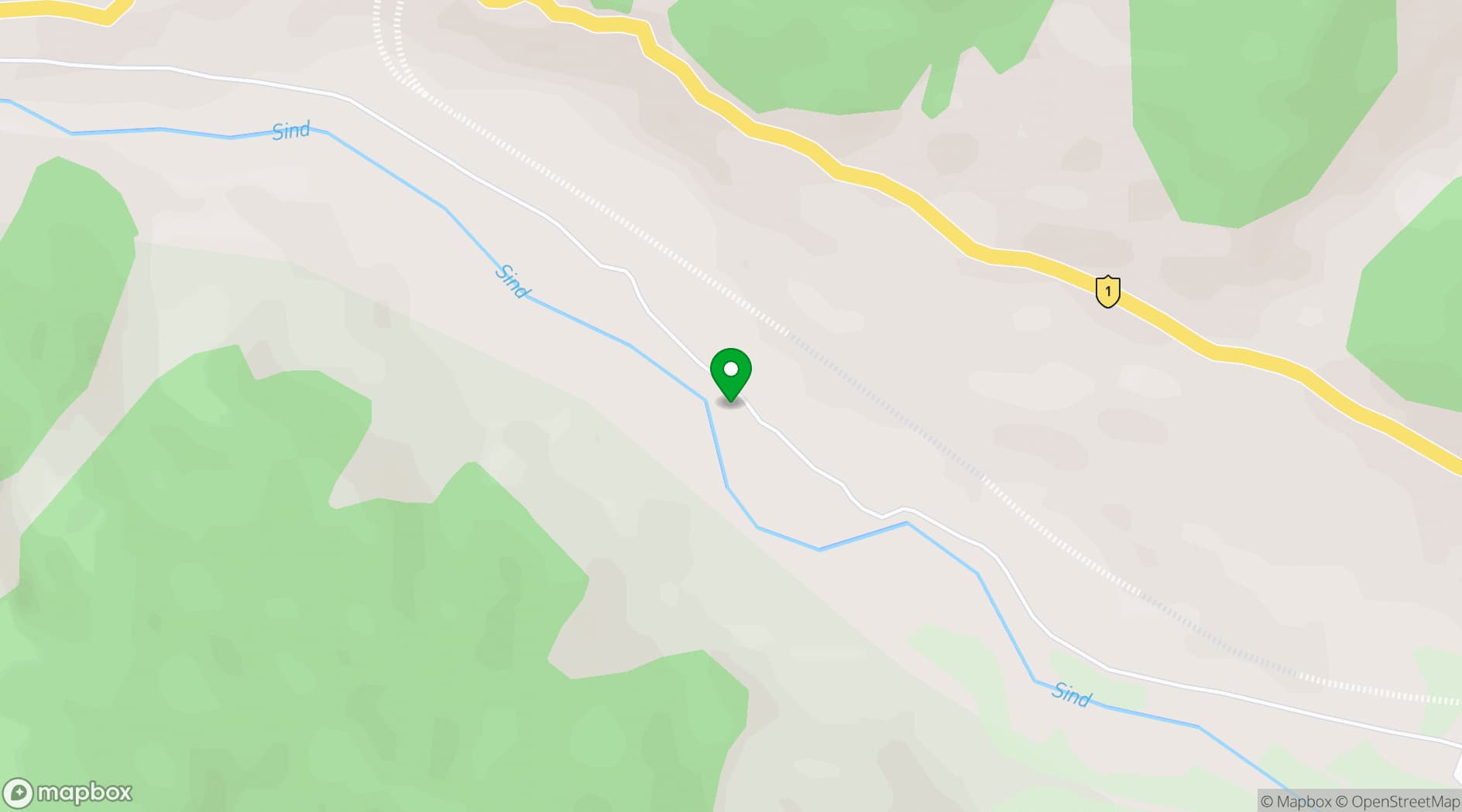 Map showing Sheen Woods Riverside Resort & Spa