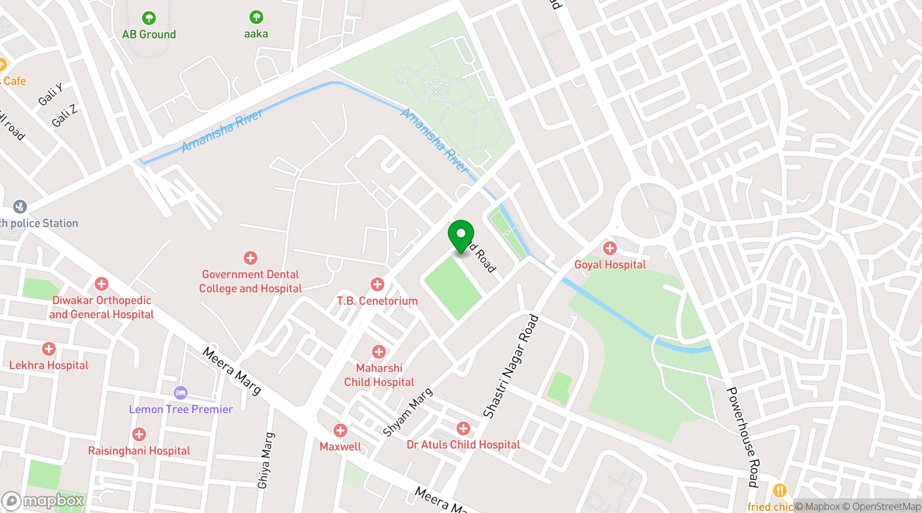 Map showing Pakwaan Candlelight Restaurant