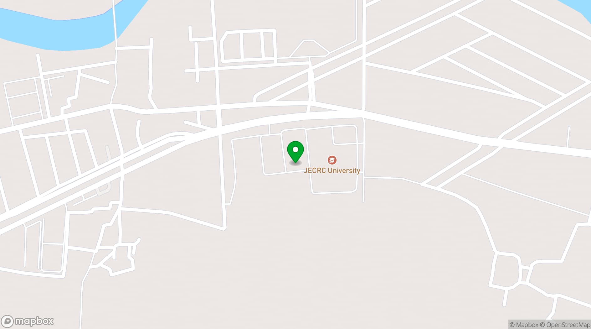 Map showing JECRC University