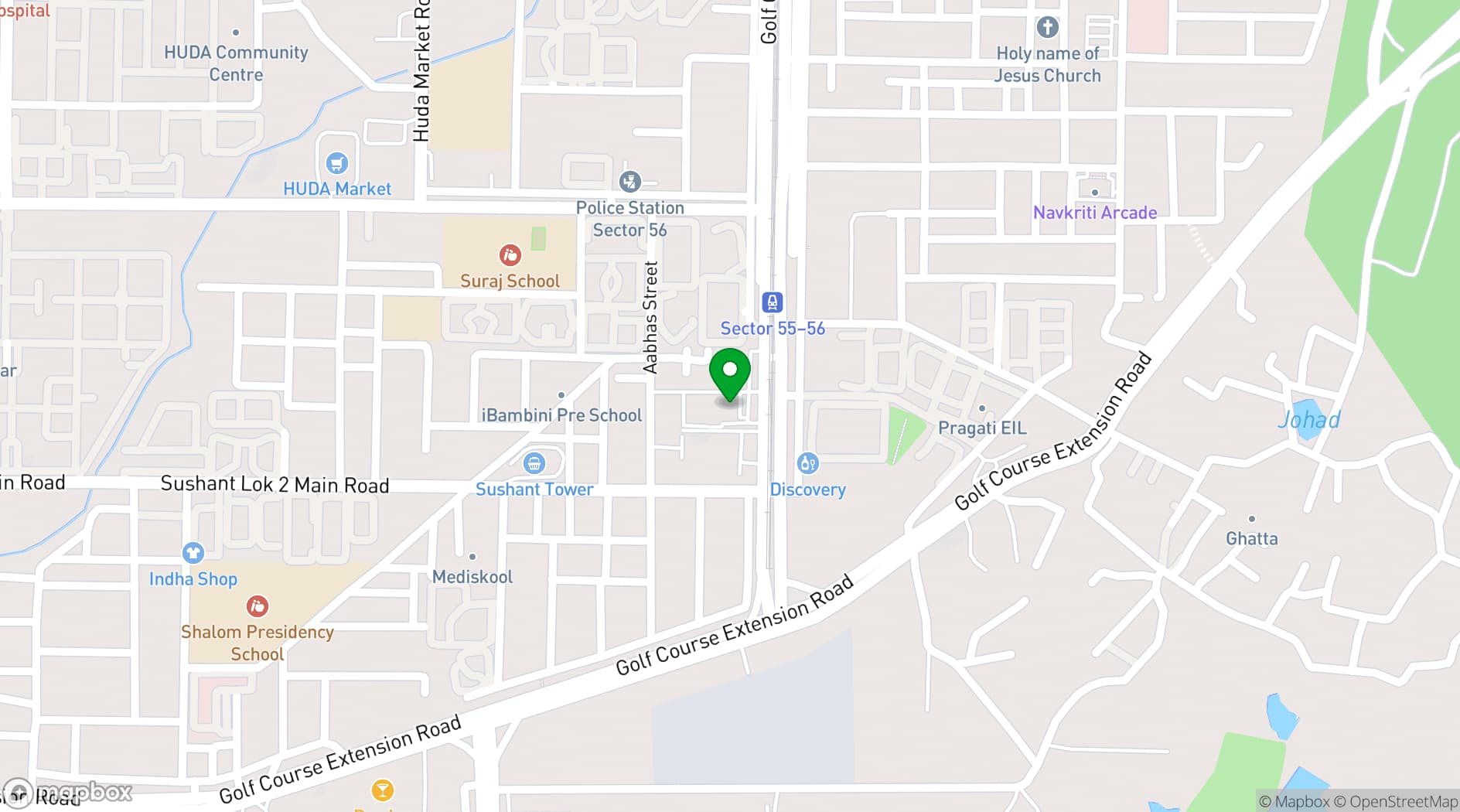 Map showing DoubleTree by Hilton Hotel Gurgaon - New Delhi NCR