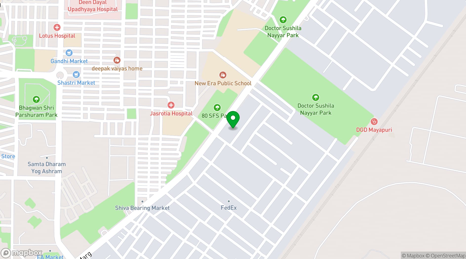 Map showing Crystal Palace