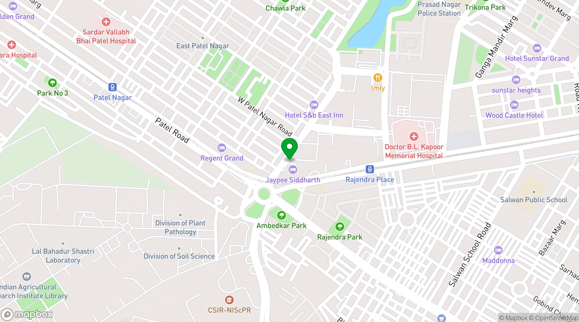 Map showing Jaypee Siddharth