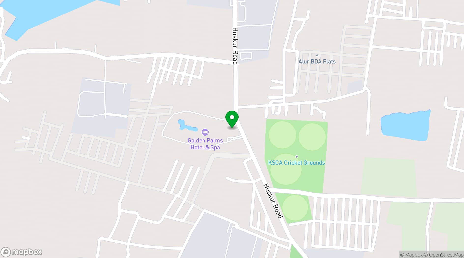 Map showing Golden Palms Hotel & Spa