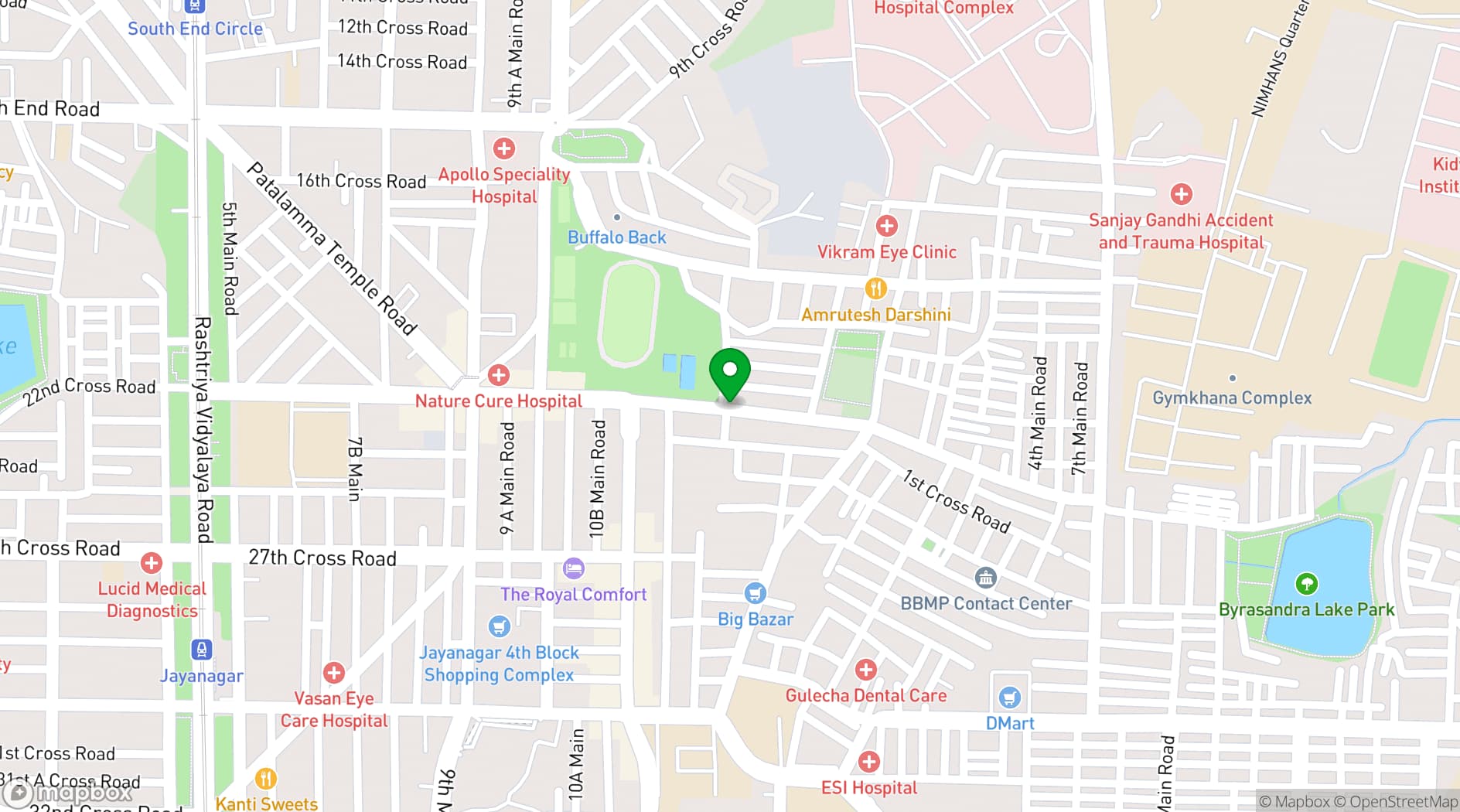 Map showing Cospolitan Club