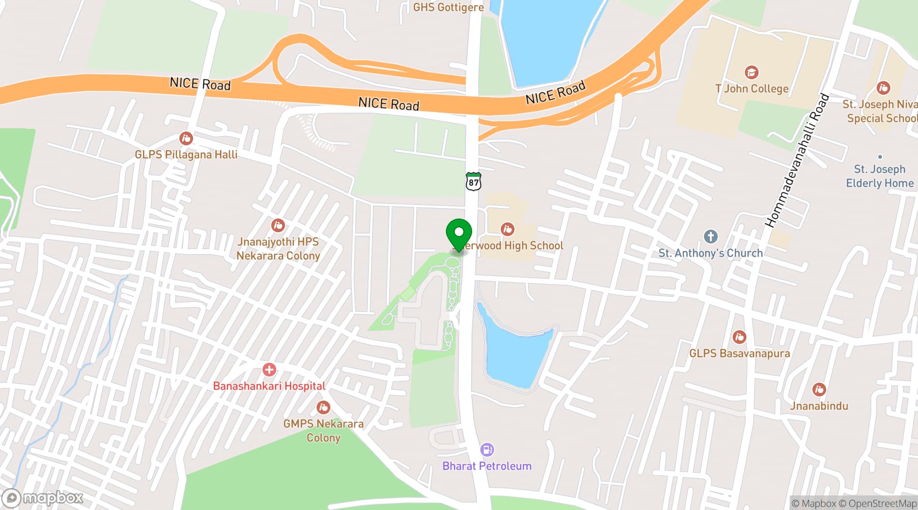 Map showing Prestige Park Square