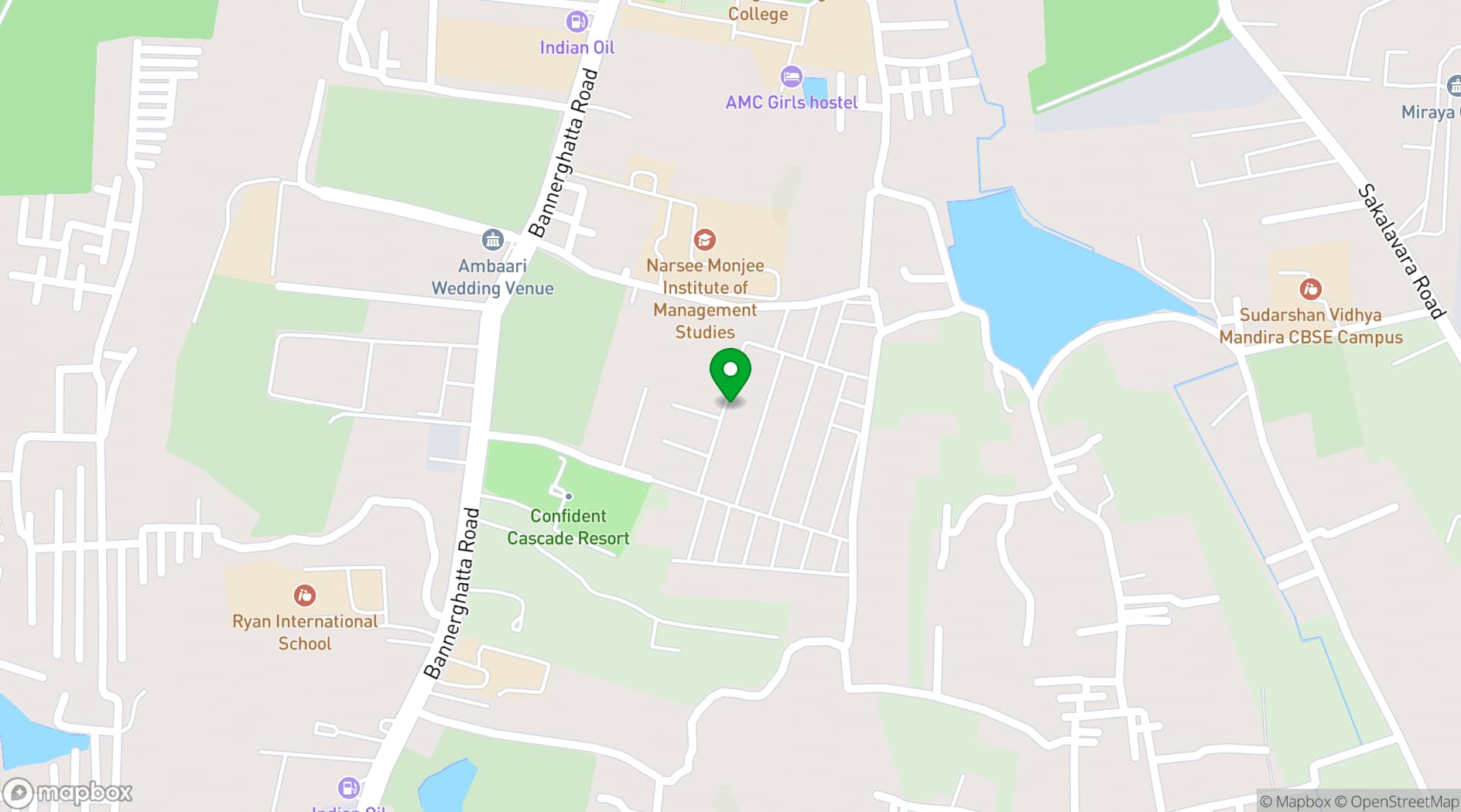 Map showing Bliss Convention Centre