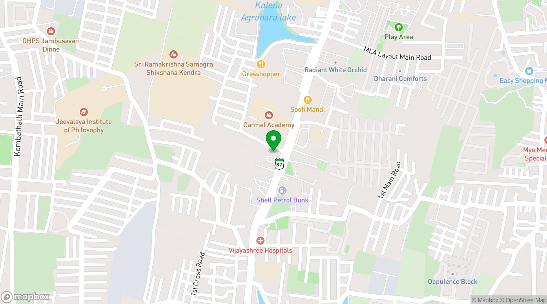 Map showing Blue Waters-Lounge Bar and Fine Dining