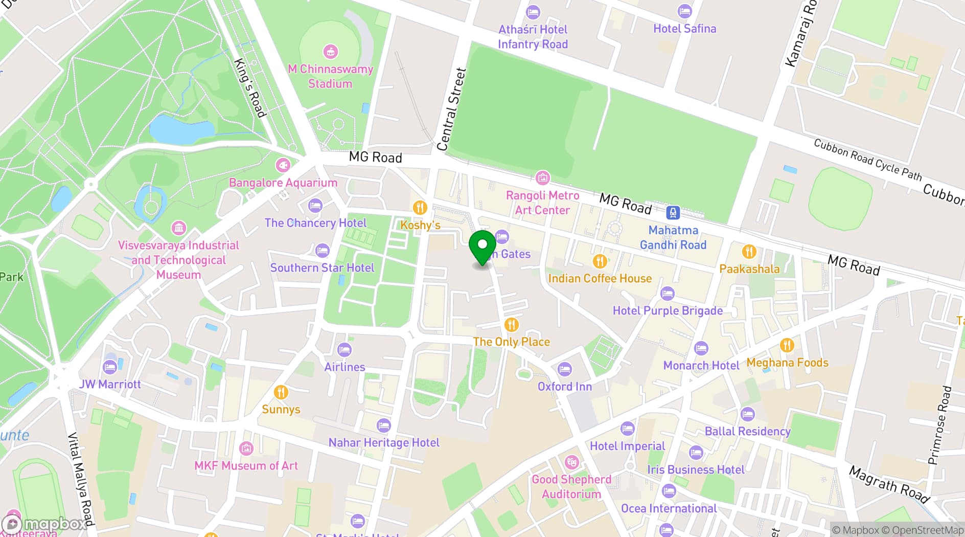 Map showing Catholic Club