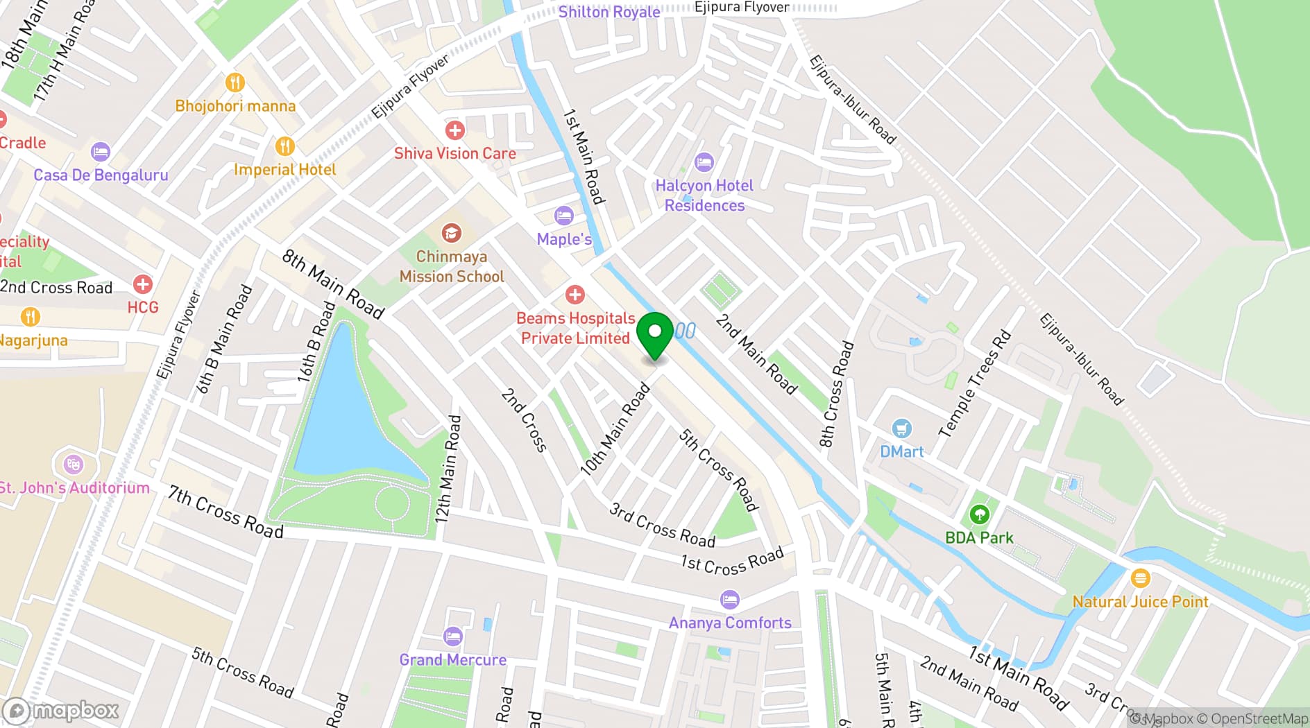 Map showing Garden Cafe