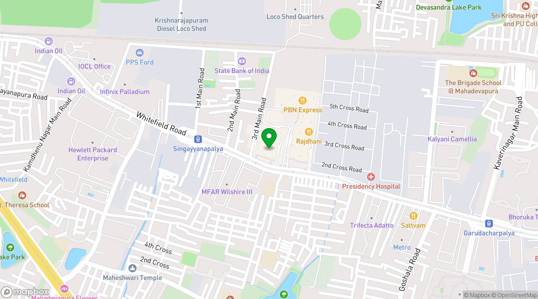 Map showing The Waverly Hotel & Residences