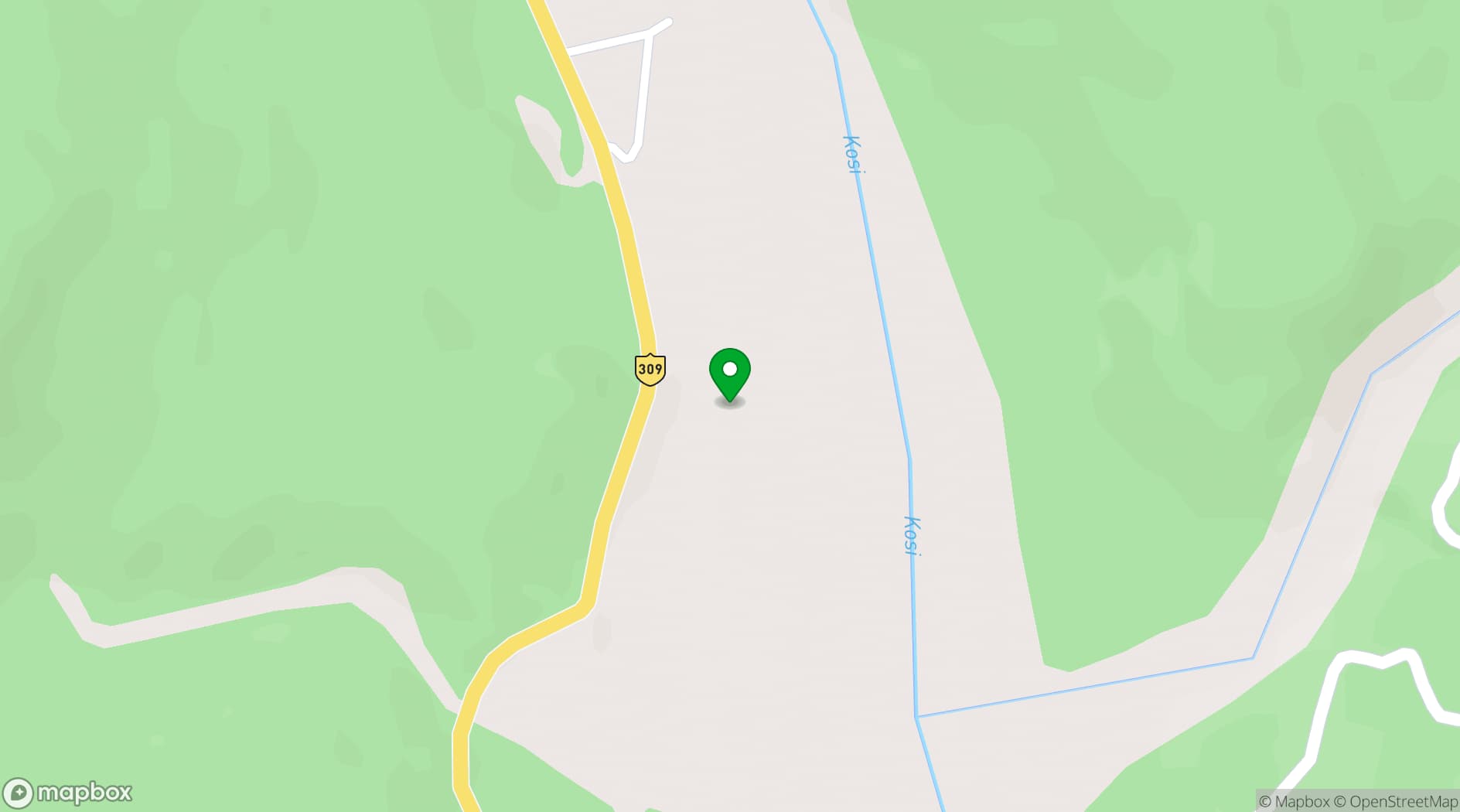 Map showing The Riverview Retreat, Corbett
