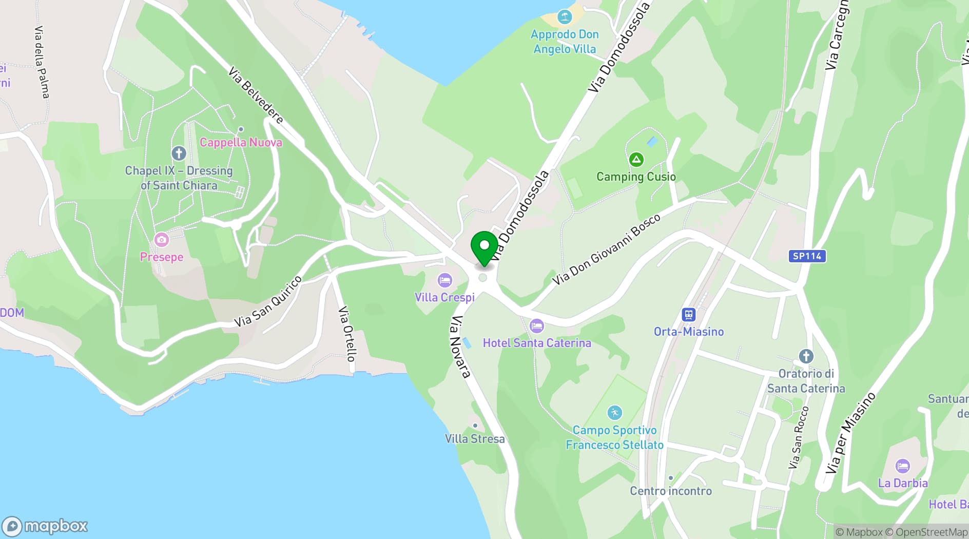 Map showing Hotel San Rocco