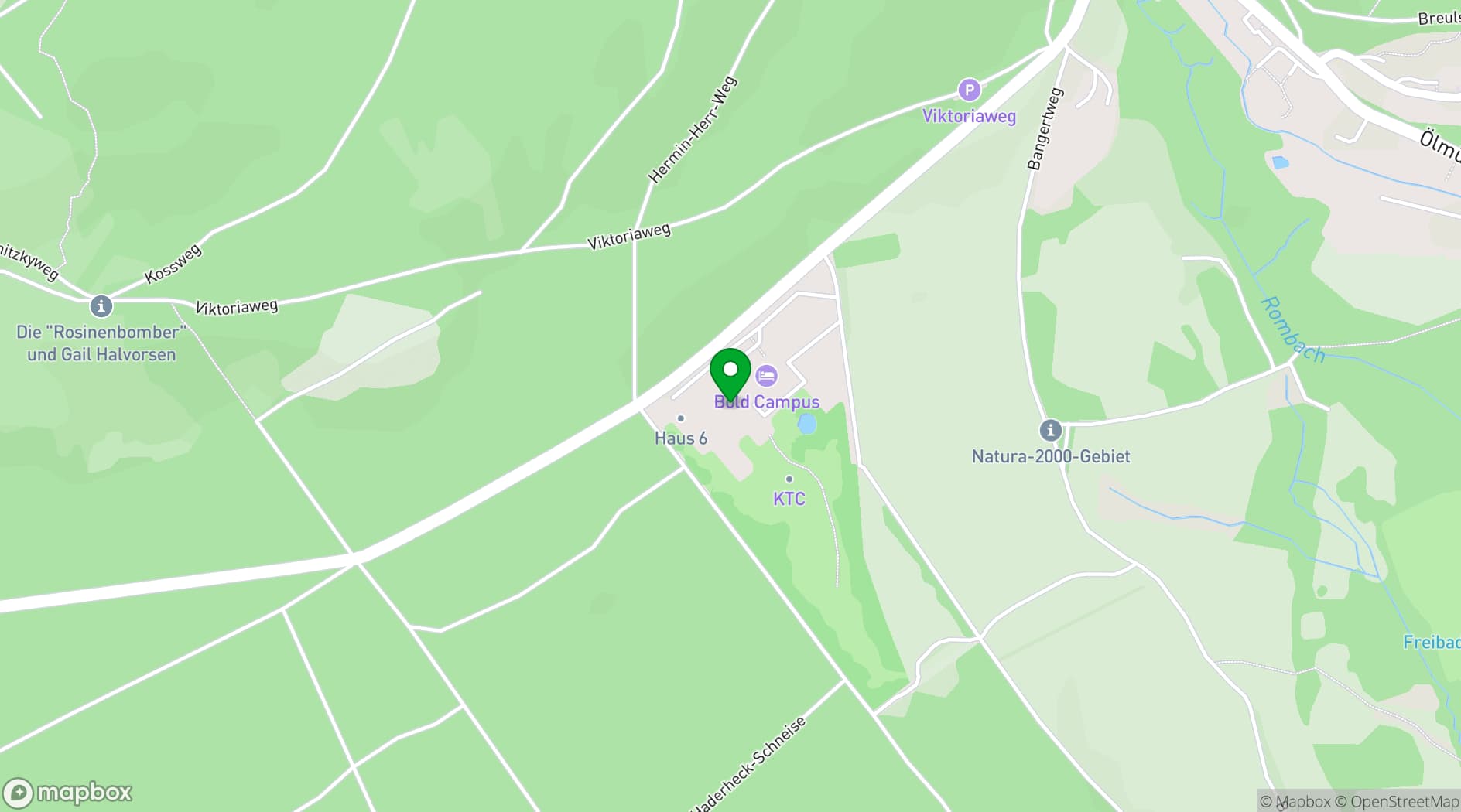 Map showing Bold Campus