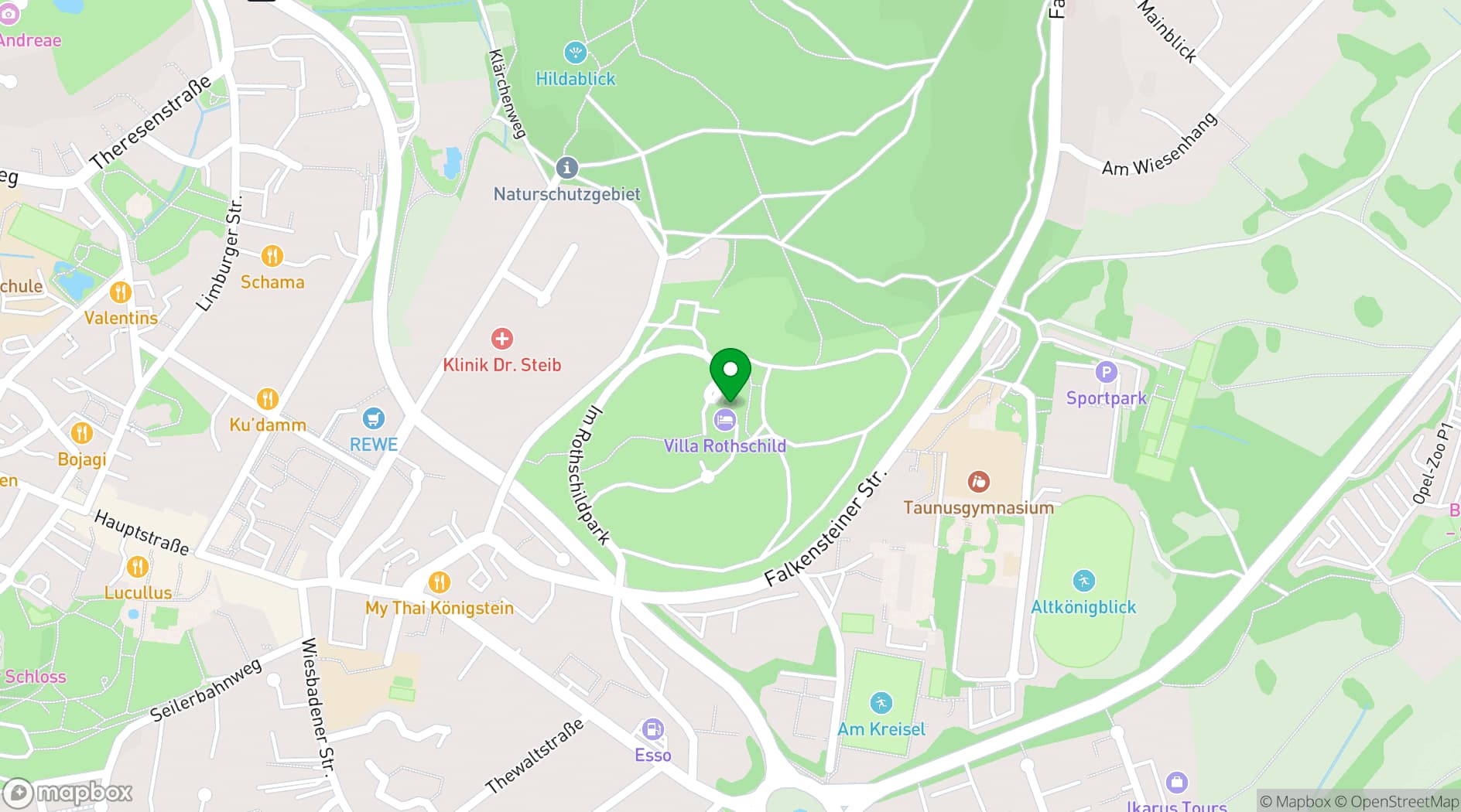 Map showing Villa Rothschild