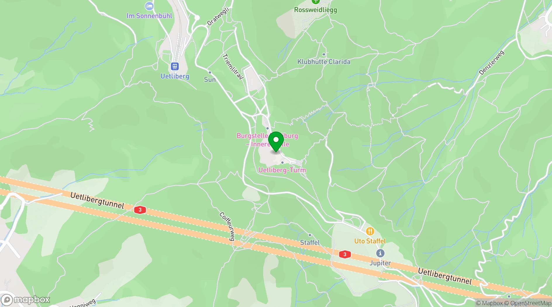 Map showing Hotel UTO KULM