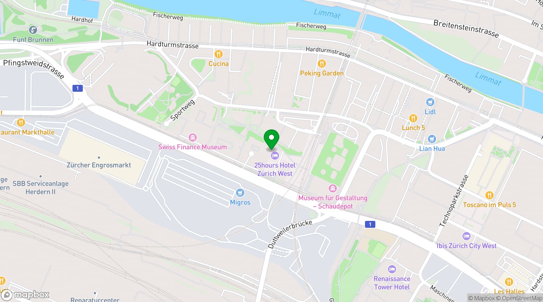 Map showing Ribelli Restaurant