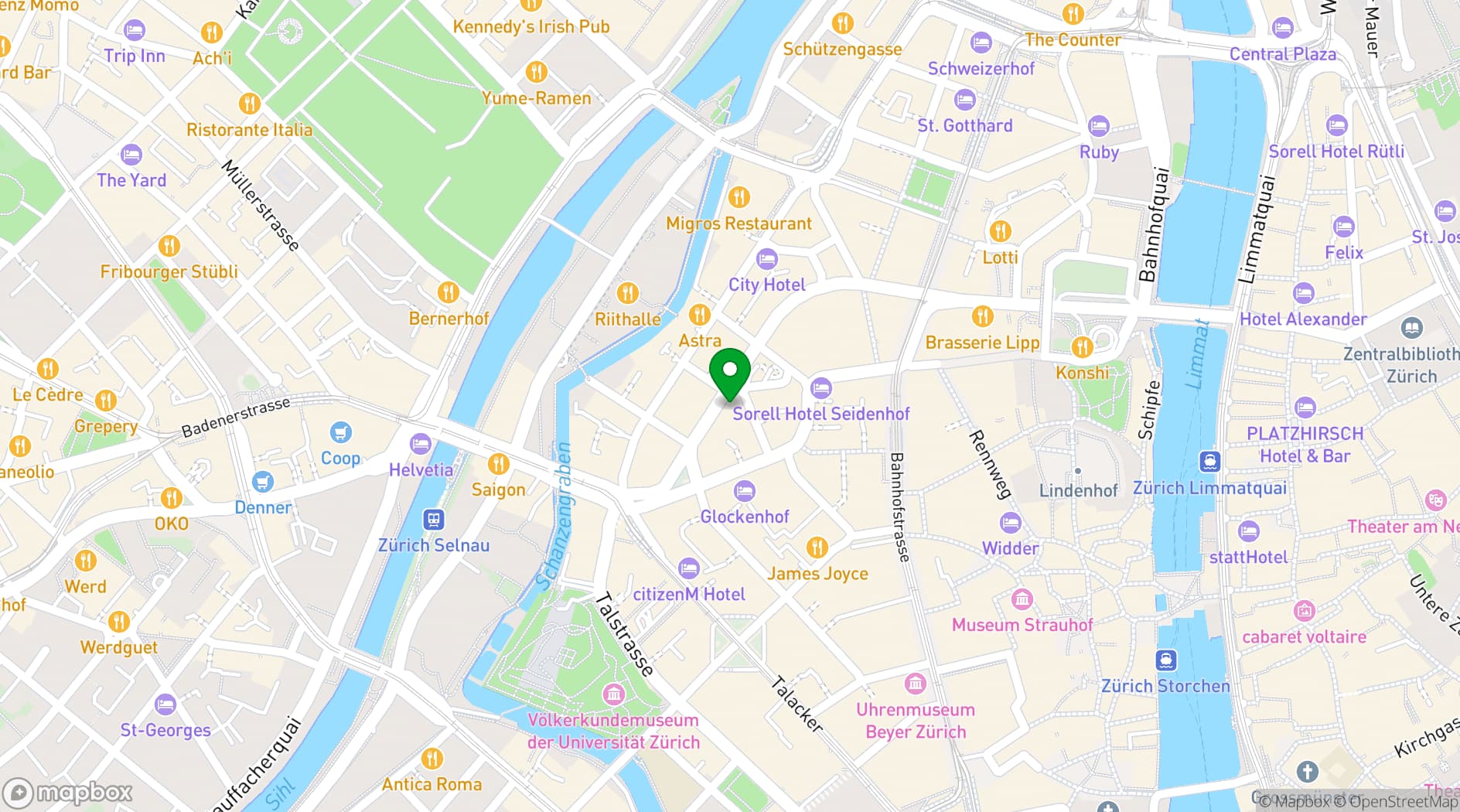Map showing The Historic