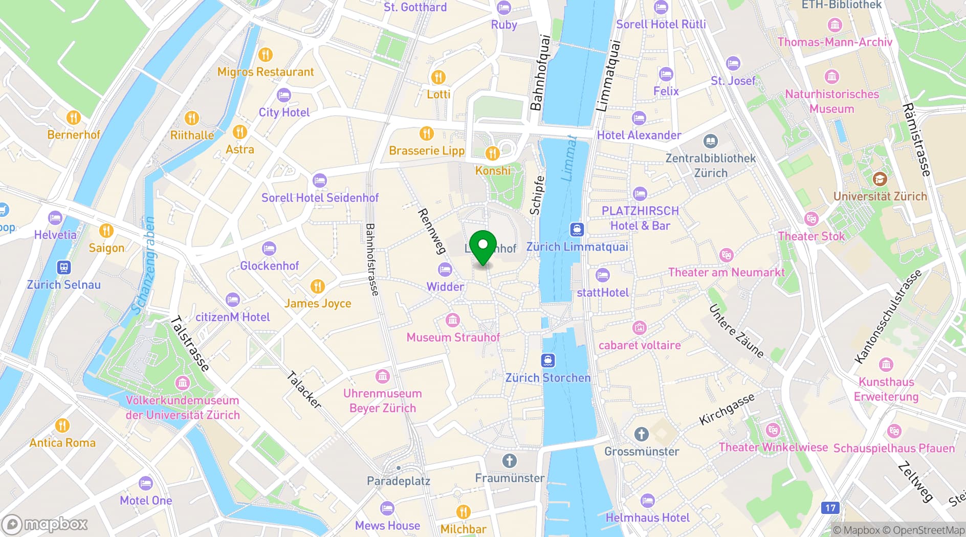Map showing Hotel Kindli
