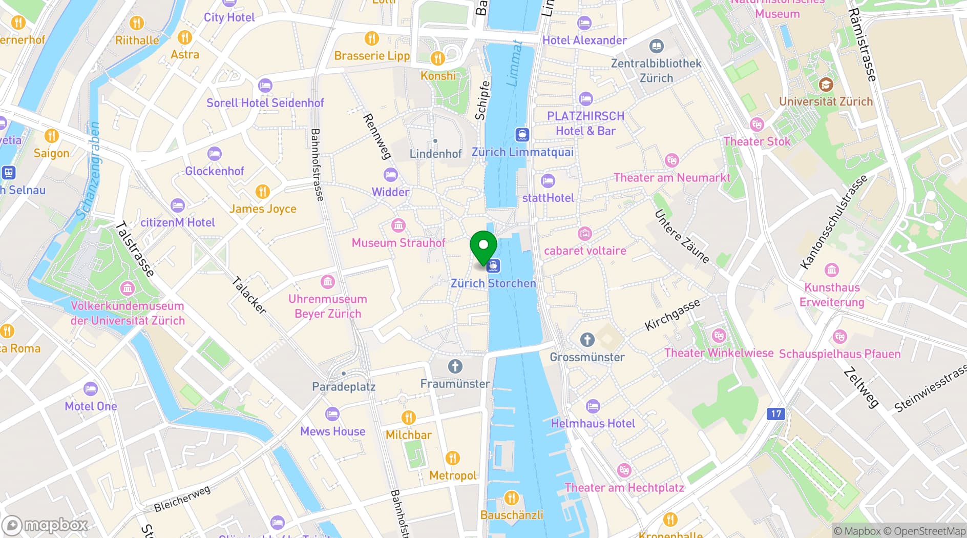 Map showing Barchetta Bar