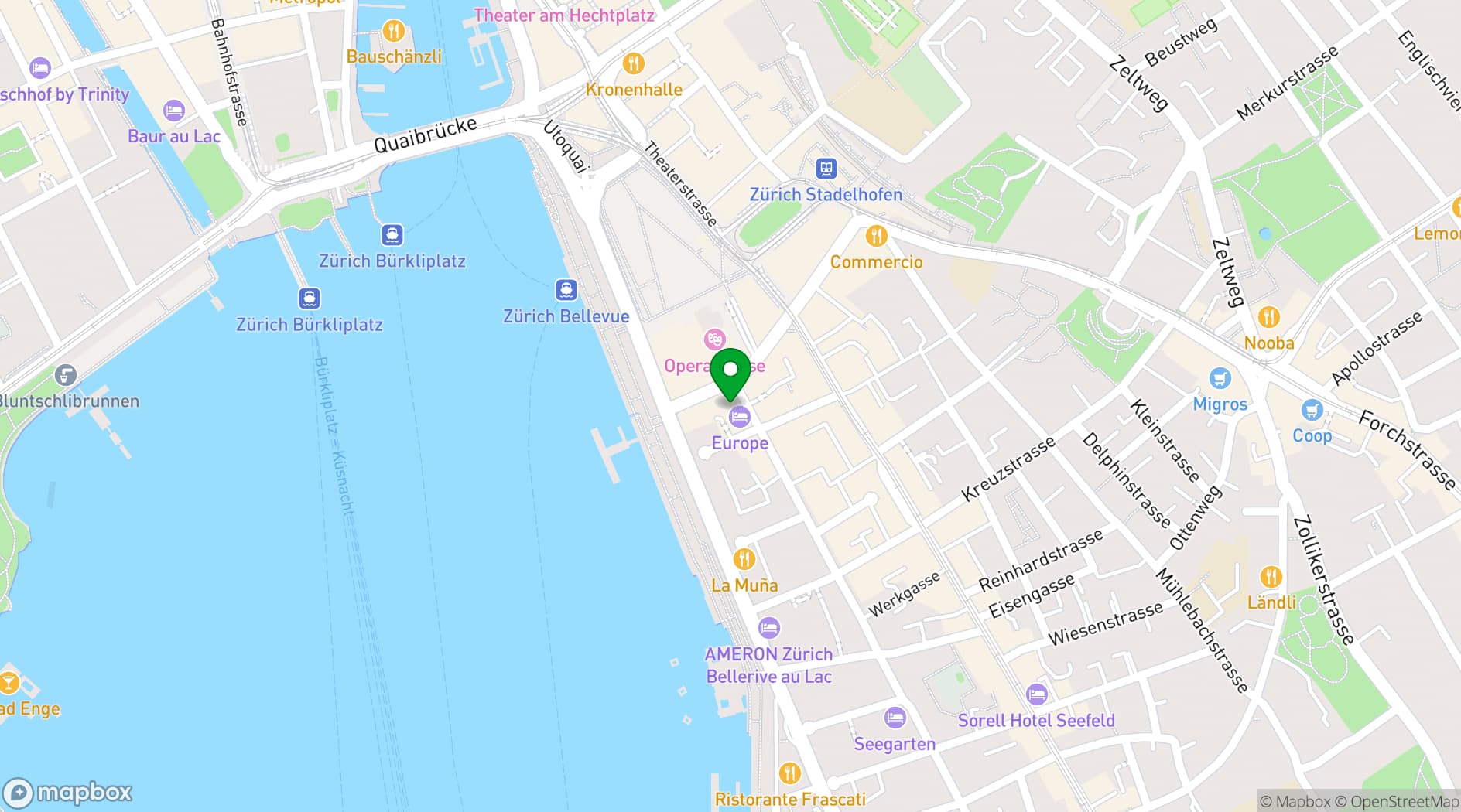Map showing VIEW Rooftop Terrace