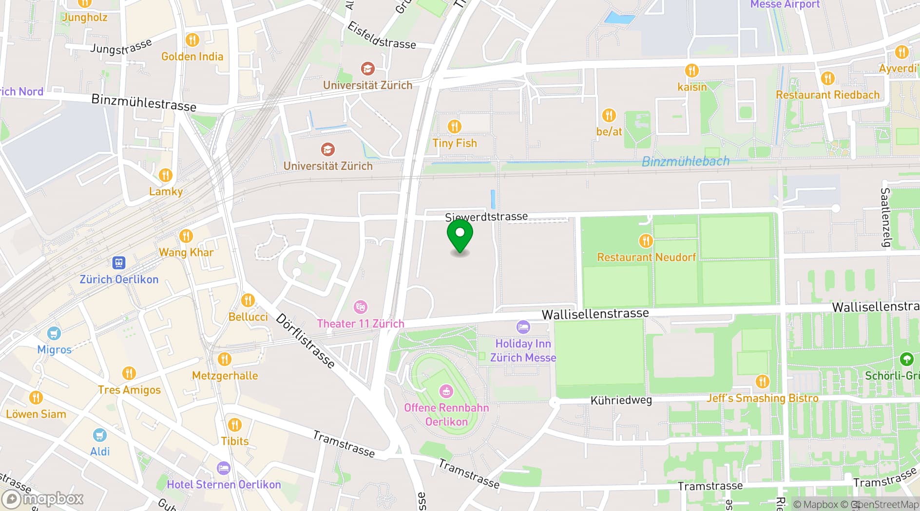 Map showing ACE Zurich Conference Rooms