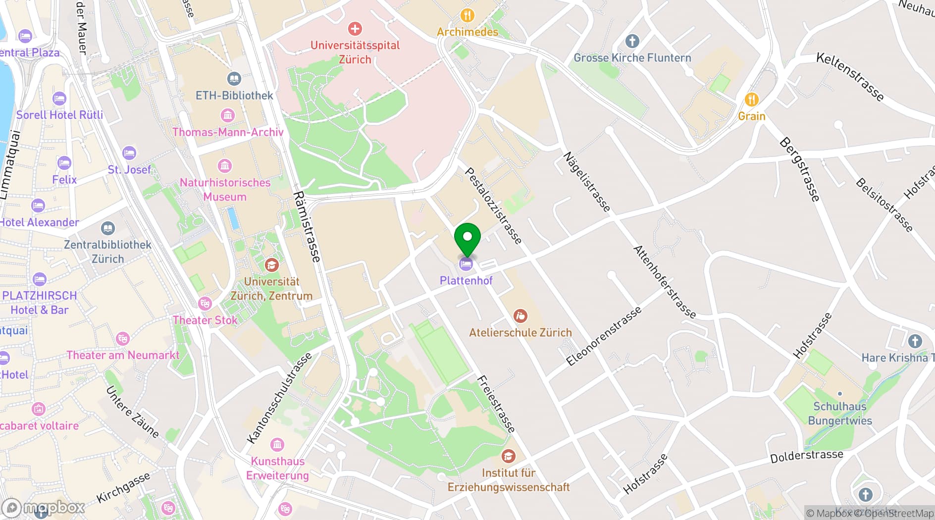 Map showing Design & Boutique Hotel Plattenhof