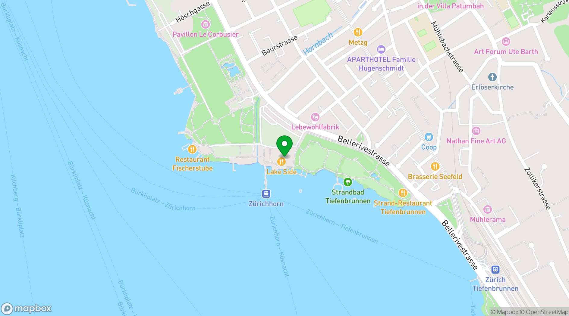 Map showing Lake Side