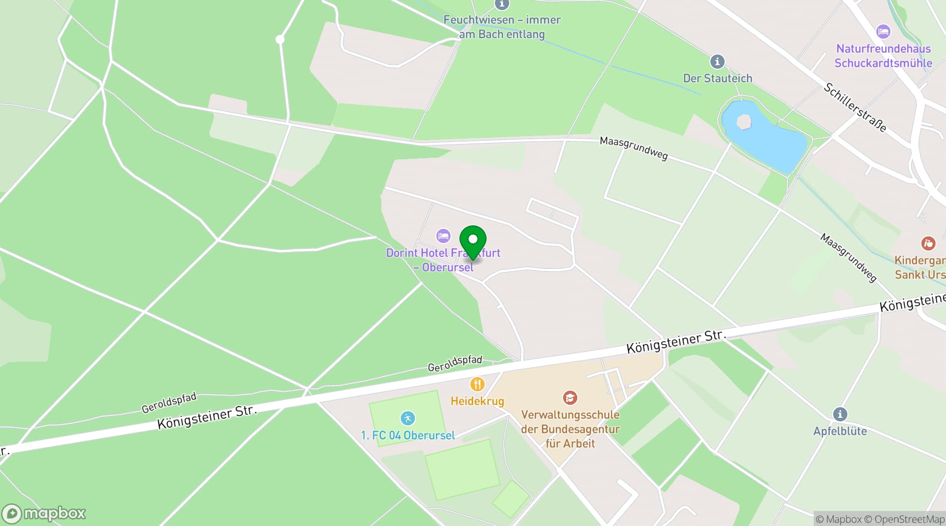 Map showing Dorint Hotel Frankfurt/Oberursel