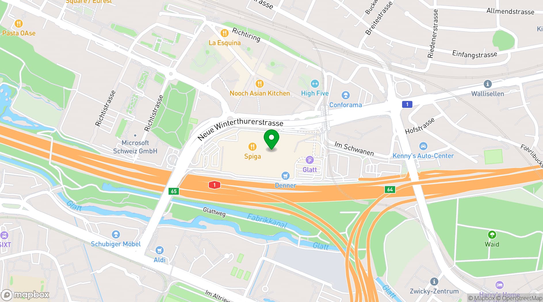 Map showing Offsite Lab