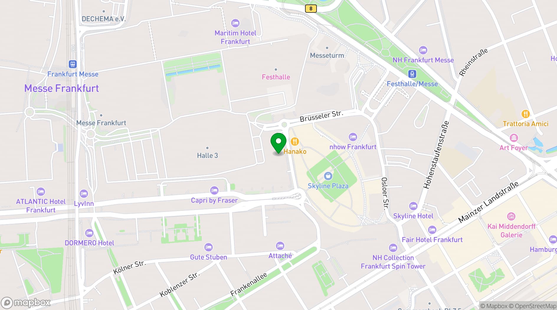 Map showing Mövenpick Restaurant