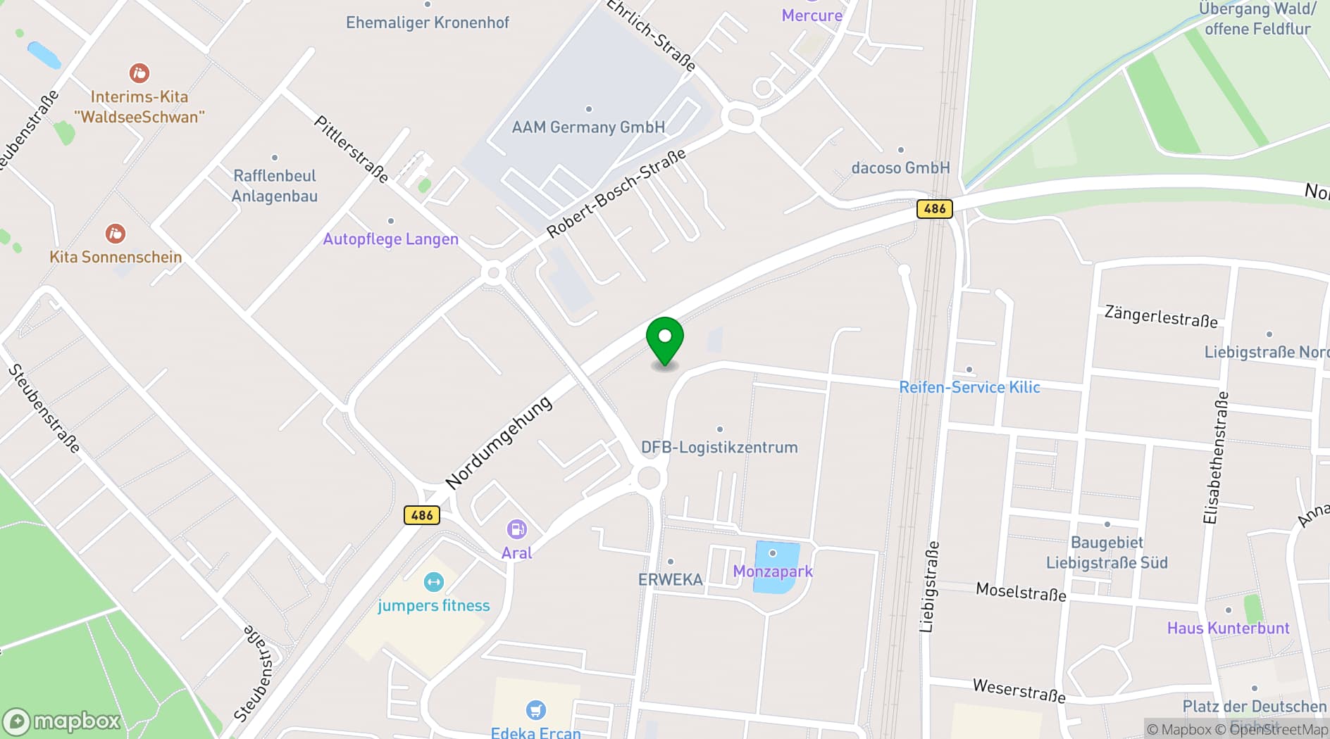 Map showing Spark Frankfurt