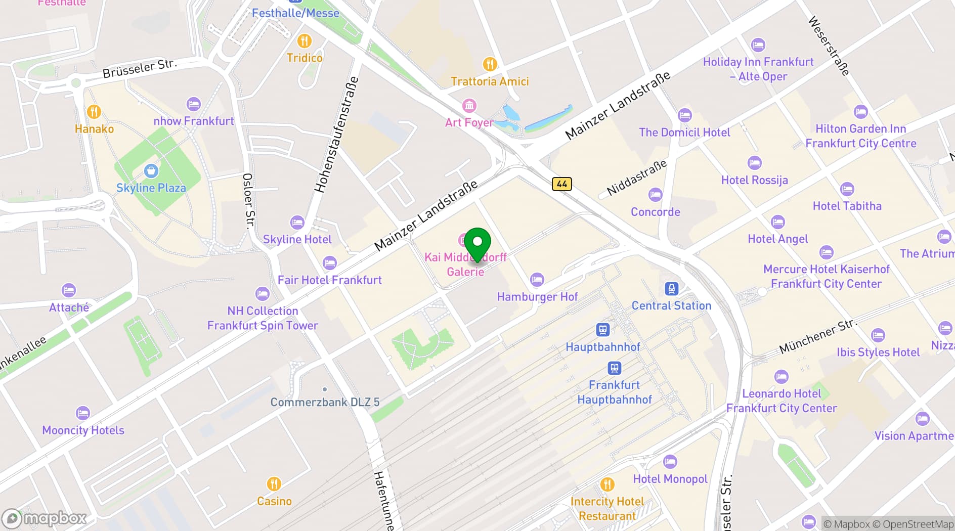 Map showing Gallery Bernhard Knaus Fine Art