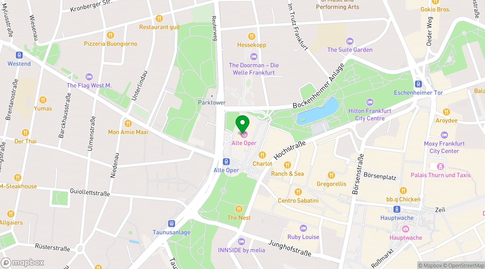 Map showing Oper Frankfurt