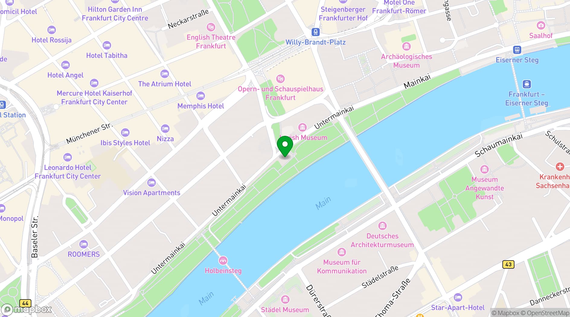 Map showing Main Nizza
