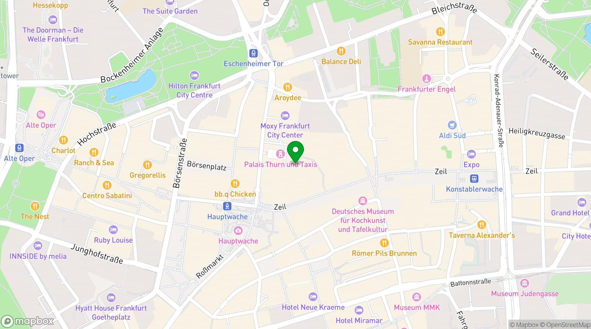 Map showing JW Marriott Frankfurt (Frankfurt)
