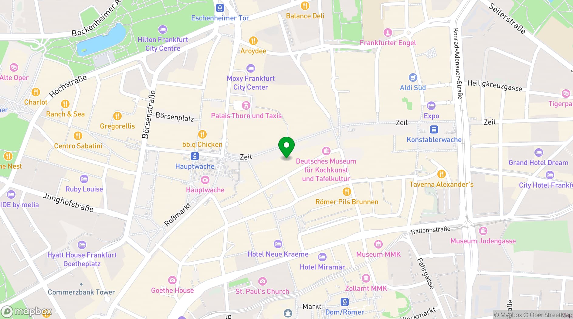 Map showing k1 BusinessClub