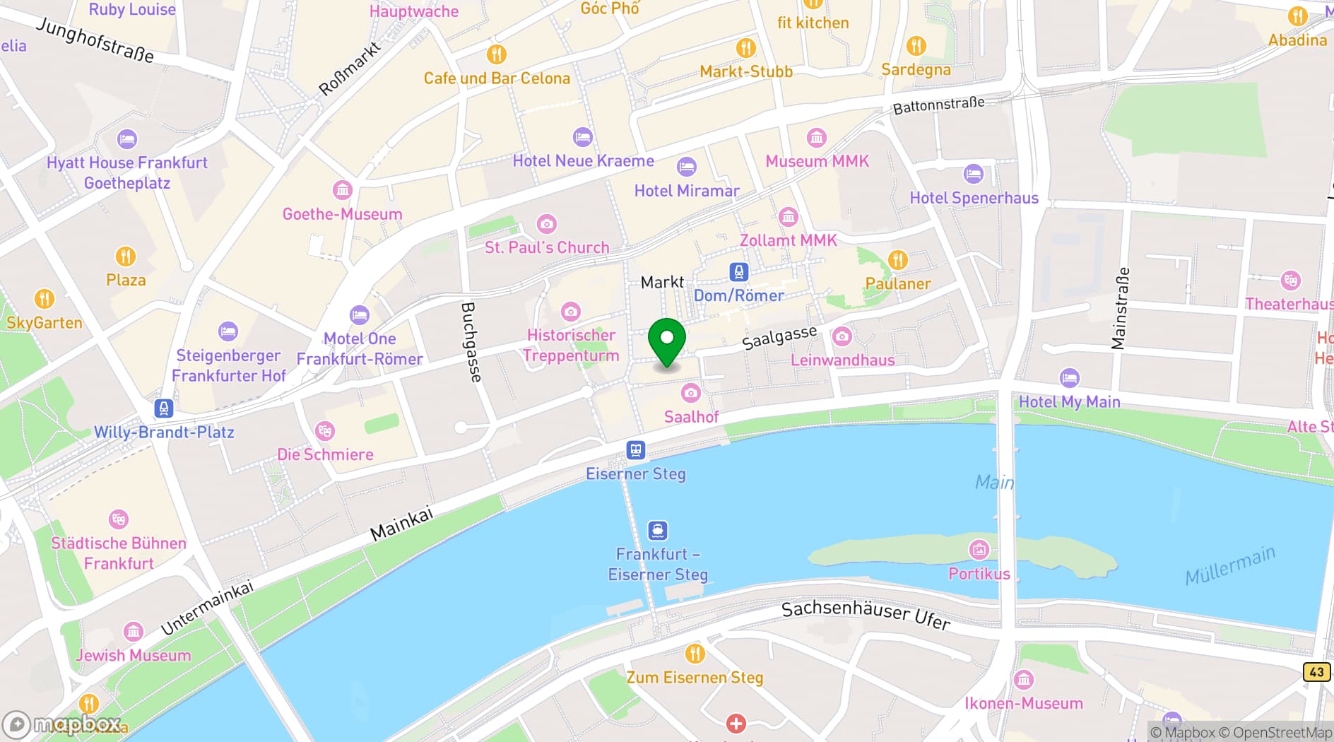 Map showing Leopold-Sonnemann-Saal