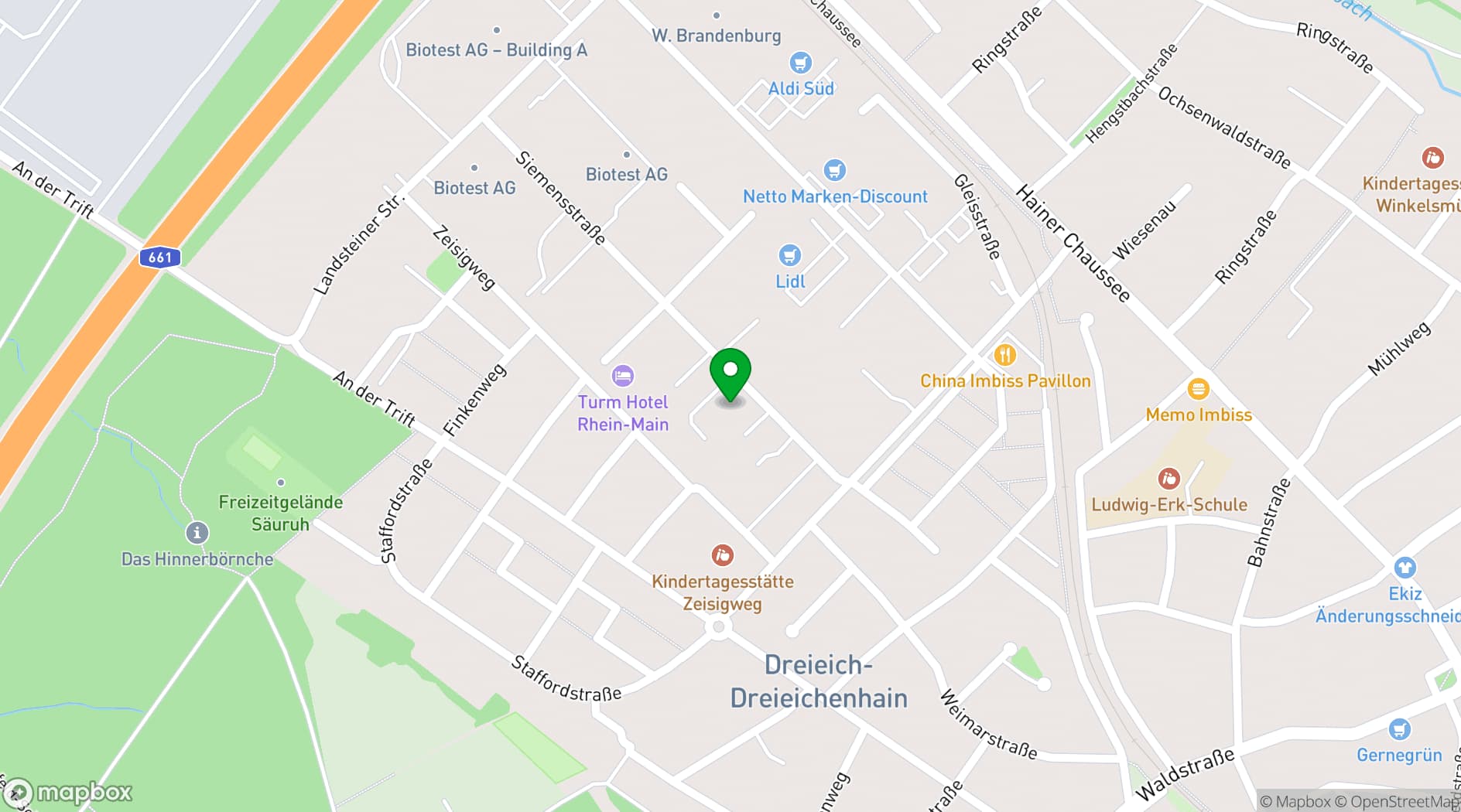 Map showing LiveFRAME