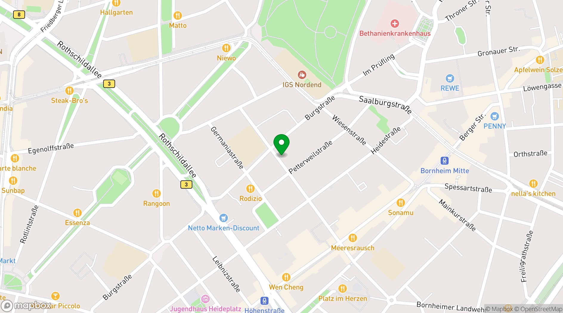 Map showing The LUXURY Art of Celebrating